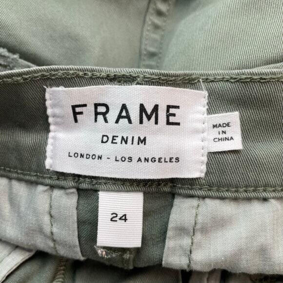 NWT FRAME Artizia Le Service Cargo Skinny Pants Size 24 Platoon Olive - Picture 3 of 7